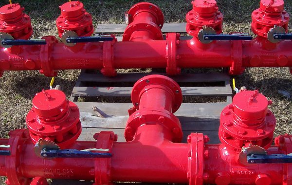 Red valves-Belzona